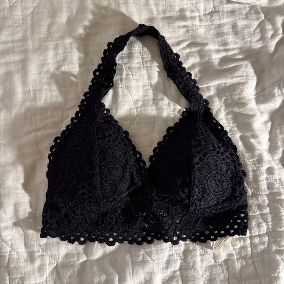 Aeropostale Black Lace Halter Bralette Size S - Picture 2 of 13